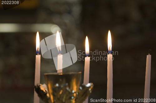 Image of Burning Candles at Church of the Holy Sepulchre