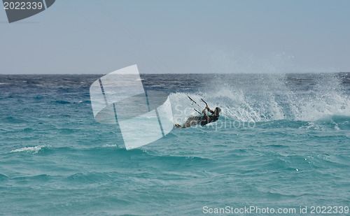 Image of Ready to fly up kite surfer