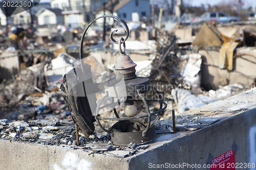 Image of NEW YORK -November12: Destroyed homes during Hurricane Sandy in 