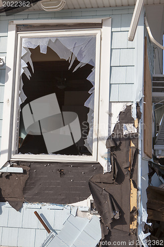 Image of NEW YORK -November12:Destroyed homes during Hurricane Sandy in t