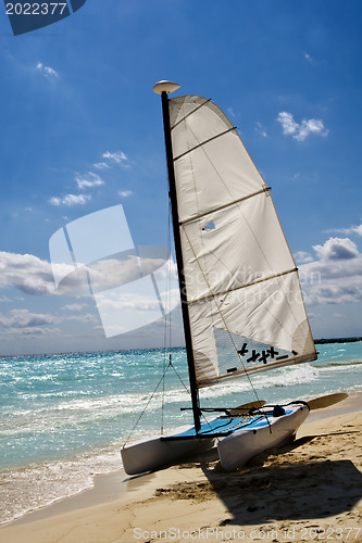 Image of Sailboat is wating for sailing