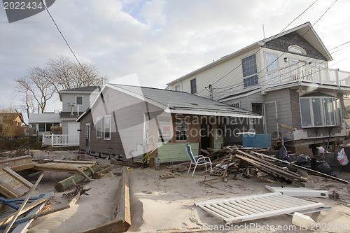 Image of NEW YORK -November12:Destroyed homes during Hurricane Sandy in t