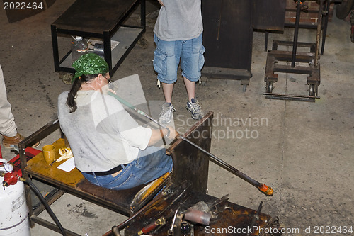 Image of Glass Blower at Work