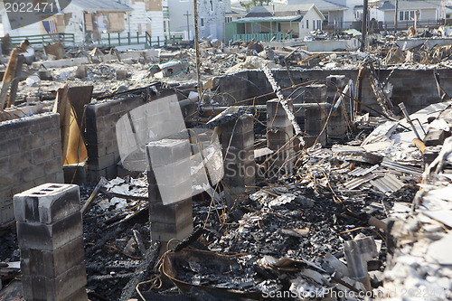 Image of NEW YORK -November12: Destroyed homes during Hurricane Sandy in 