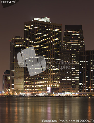 Image of Downtown Manhattan at night