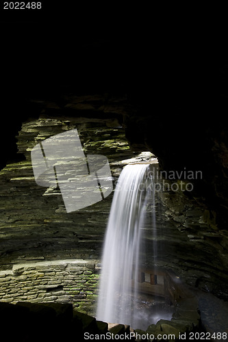 Image of Finger lakes region waterfall in the summer