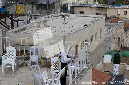 Image of Prayer of Jews at Western Wall. Jerusalem Israel 