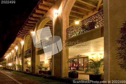 Image of Resort hotel at night