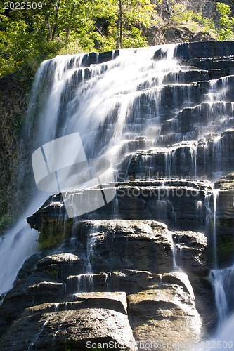 Image of Finger lakes region waterfall in the summer