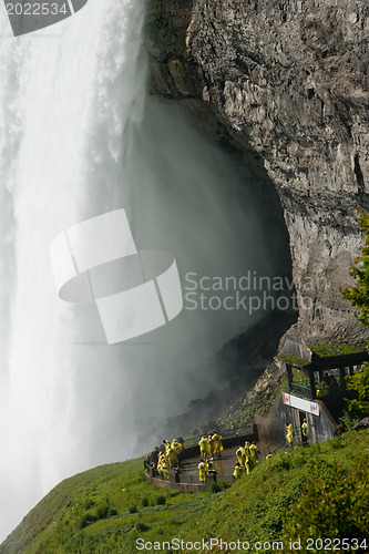 Image of View of Niagara Falls from underneath