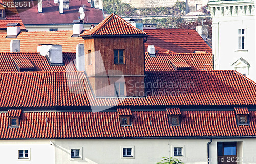 Image of Prague. Red roofs