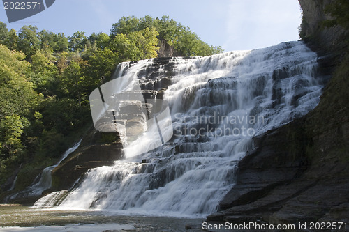 Image of Finger lakes region waterfall in the summer
