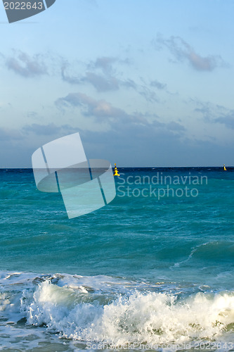 Image of Morning waves at Caribbean sea