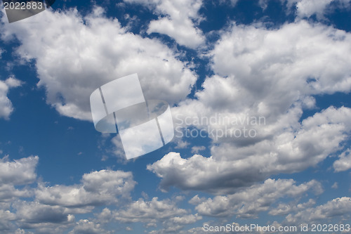 Image of  clouds in the blue sky 