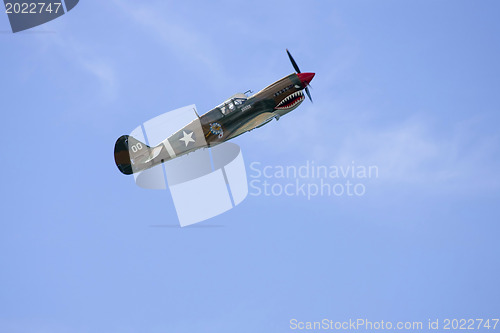 Image of A plane performing in an air show 