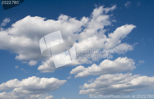 Image of  clouds in the blue sky 