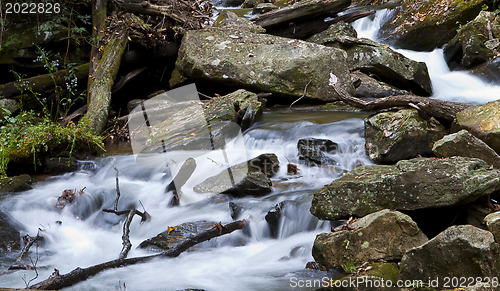 Image of Forest waterfall in Helen Georgia.