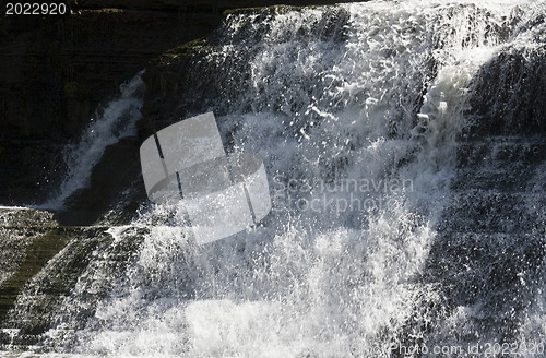 Image of Finger lakes region waterfall in the summer