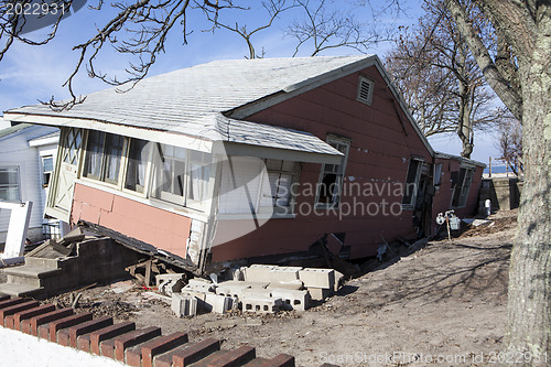 Image of NEW YORK -November12:Destroyed homes during Hurricane Sandy in t