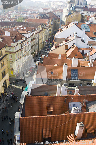 Image of Prague. Red roofs