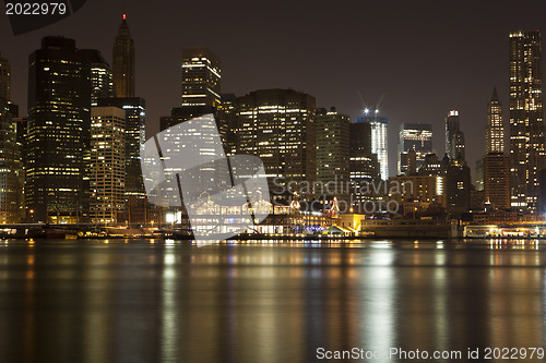 Image of Manhattan skyline at Night Lights