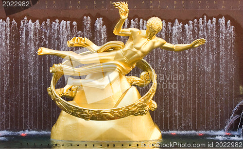 Image of Rockefeller Center Prometheus Statue Manhattan New York