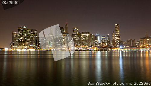 Image of Manhattan skyline at Night Lights