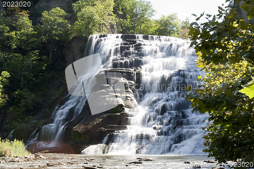 Image of Finger lakes region waterfall in the summer