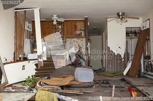 Image of NEW YORK -November12:Destroyed homes during Hurricane Sandy in t