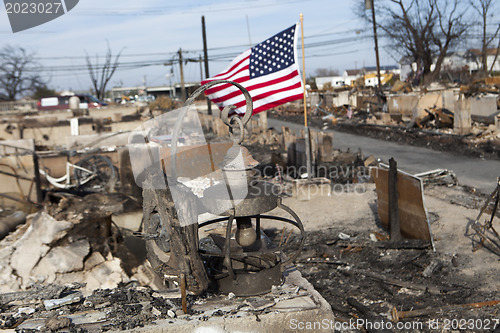 Image of NEW YORK -November12: Destroyed homes during Hurricane Sandy in 