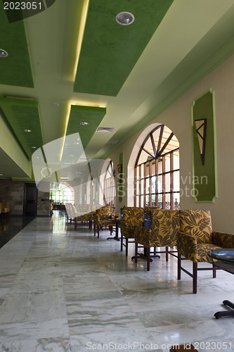 Image of Fancy bright  lobby of resort