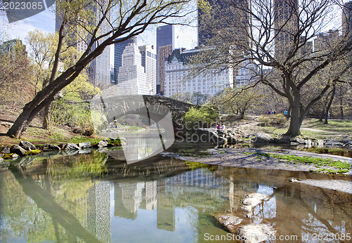 Image of Gapstow Bridge in Spring