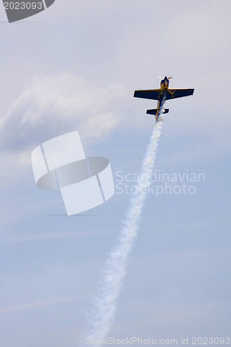 Image of A plane performing in an air show at Jones Beach