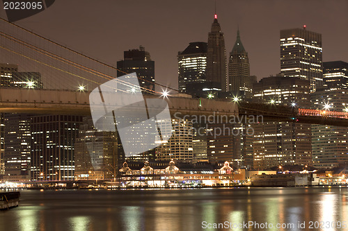 Image of Downtown Manhattan at night