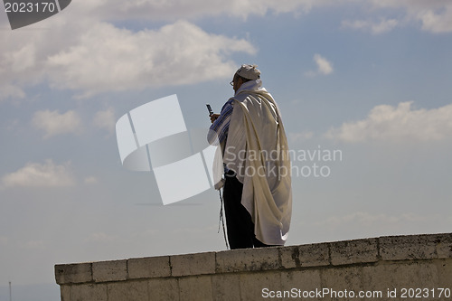 Image of Prayer of Jews at Western Wall. Jerusalem Israel 