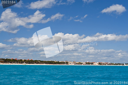 Image of Morning waves at Caribbean sea