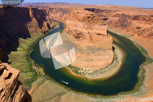 Image of Colorado river. Horse shoe bend