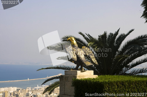 Image of Magnificent park near to center Bahai of religion.