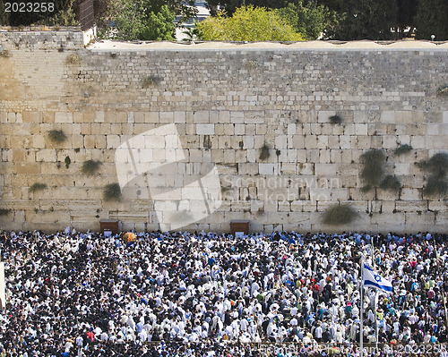 Image of Jerusalem -  October 16: Prayer of Jews at Western Wall. Jerusal