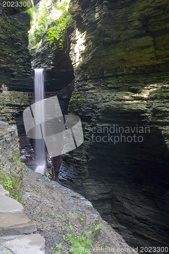 Image of Finger lakes region waterfall in the summer