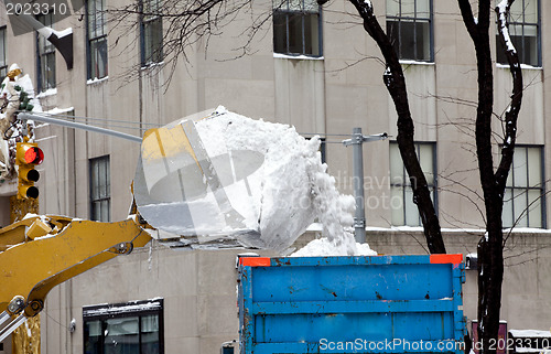 Image of Snow removing in Manhatten