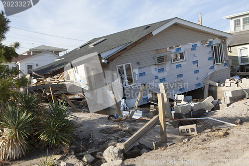 Image of NEW YORK -November12:Destroyed homes during Hurricane Sandy in t