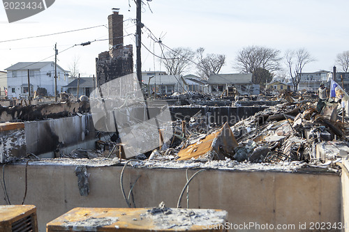 Image of NEW YORK -November12: Destroyed homes during Hurricane Sandy in 