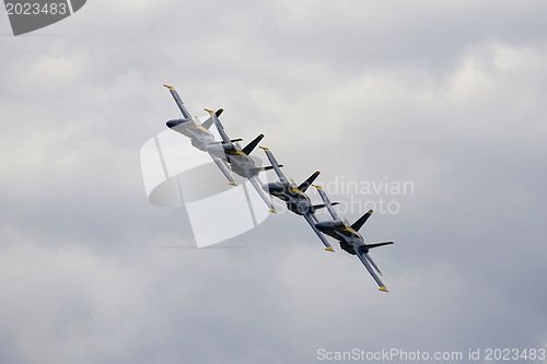 Image of Blue Angels Fly in Tight Formation