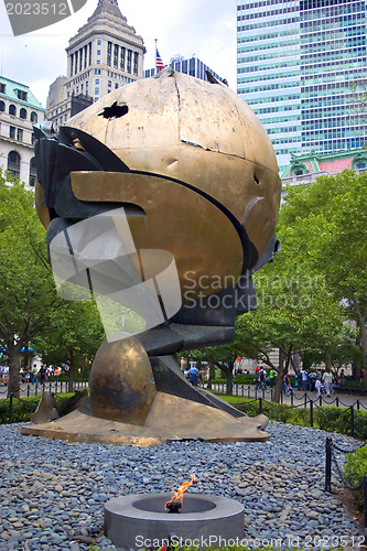 Image of Monument 9/11. Moved from the site of the World Trade Center, th