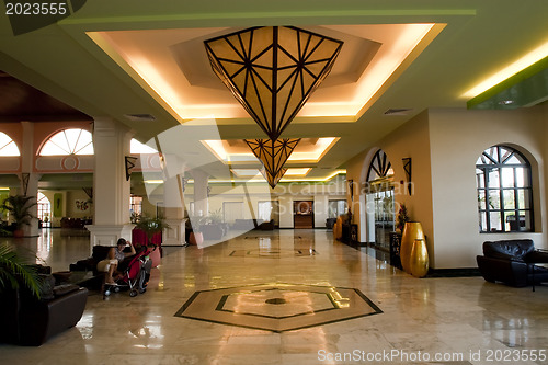 Image of Fancy bright  lobby of resort