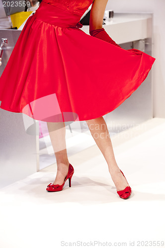 Image of Lady in red