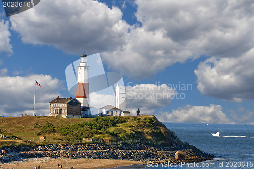 Image of Lighthouse at Montauk Point. Long Island. NewYork