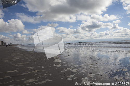 Image of Rockaway beach. NY. Day after Hurricane Sandy