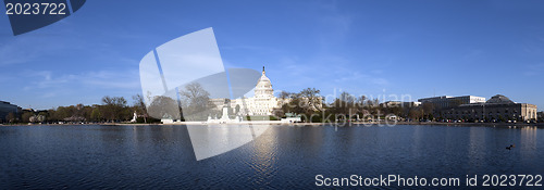 Image of The US Capitol at sunset